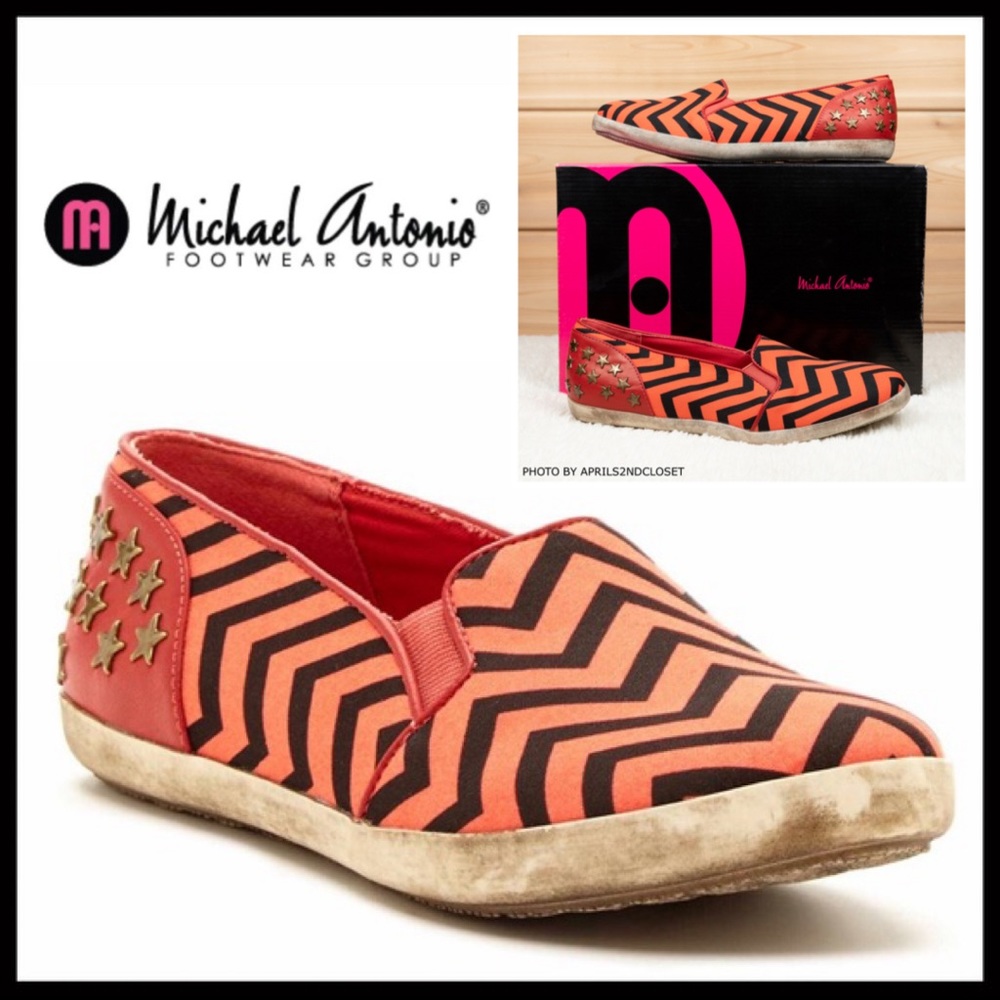 SLIP ON FLATS OXFORD BLACK PRINT STUD SNEAKERS - Picture 1 of 16